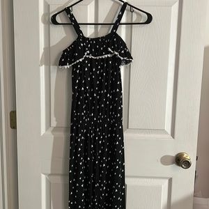 Black & White Heart Jumpsuit, size is M 10/12 in Girls